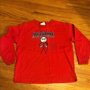 Captain Awesome Red Kids Shirt
